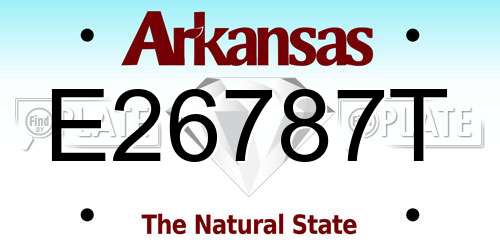 E26787T Arkansas License Plate