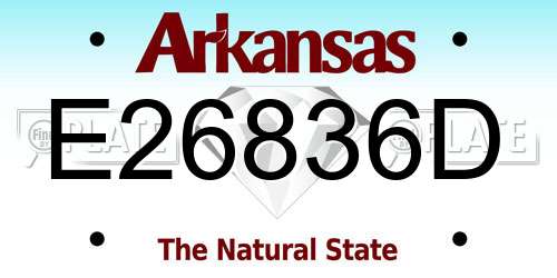 E26836D Arkansas License Plate