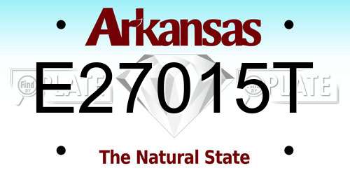 E27015T Arkansas License Plate
