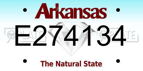 E274134 Arkansas License Plate
