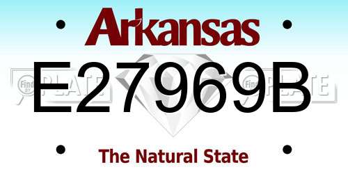 E27969B Arkansas License Plate