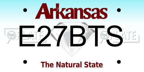 E27BTS Arkansas License Plate