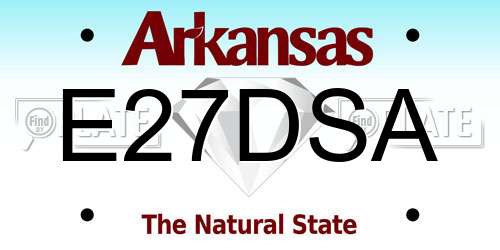 E27DSA Arkansas License Plate