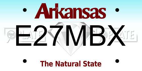 E27MBX Arkansas License Plate