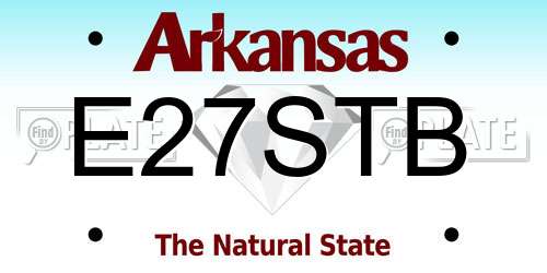 E27STB Arkansas License Plate