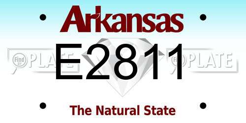E2811 Arkansas License Plate