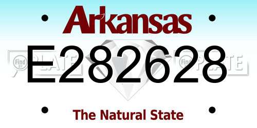 E282628 Arkansas License Plate