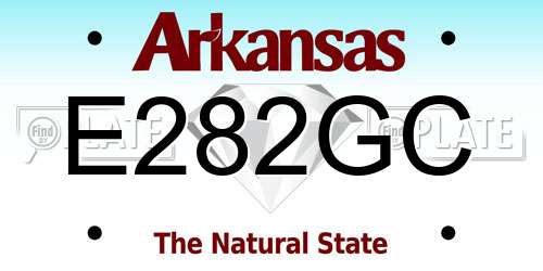 E282GC Arkansas License Plate