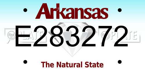 E283272 Arkansas License Plate