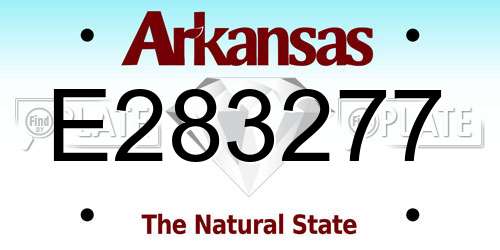 E283277 Arkansas License Plate