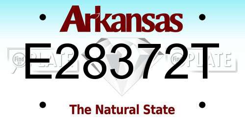 E28372T Arkansas License Plate