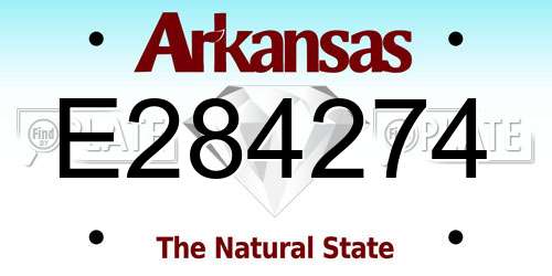 E284274 Arkansas License Plate