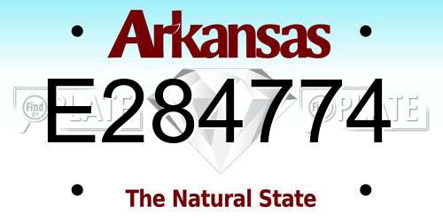 E284774 Arkansas License Plate