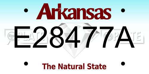 E28477A Arkansas License Plate