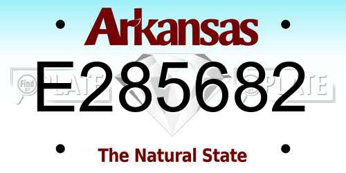E285682 Arkansas License Plate