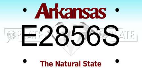 E2856S Arkansas License Plate
