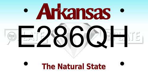E286QH Arkansas License Plate