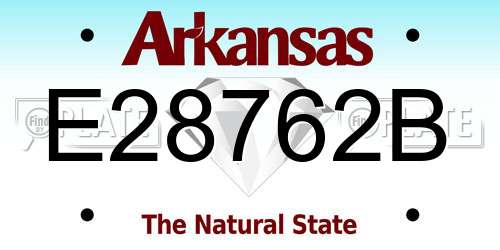 E28762B Arkansas License Plate