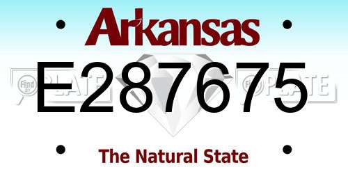 E287675 Arkansas License Plate