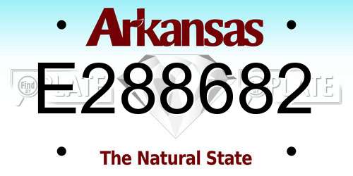 E288682 Arkansas License Plate