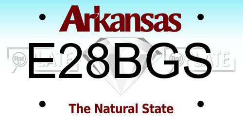 E28BGS Arkansas License Plate