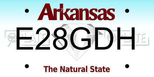 E28GDH Arkansas License Plate