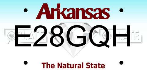 E28GQH Arkansas License Plate