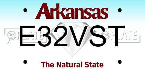 E32VST Arkansas License Plate