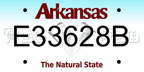 E33628B Arkansas License Plate