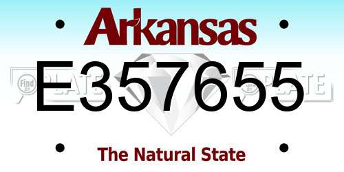 E357655 Arkansas License Plate