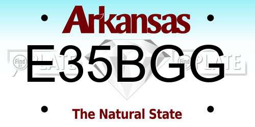 E35BGG Arkansas License Plate