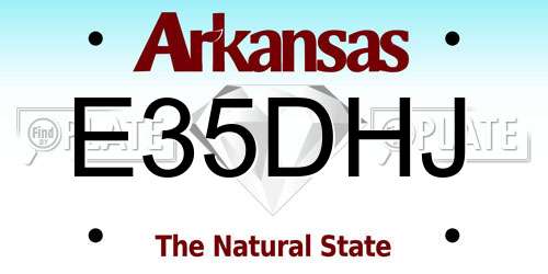 E35DHJ Arkansas License Plate