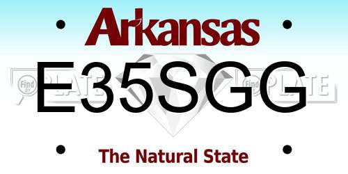 E35SGG Arkansas License Plate