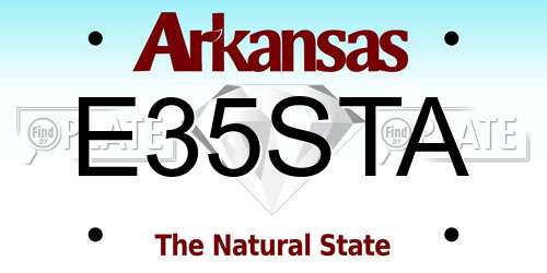 E35STA Arkansas License Plate