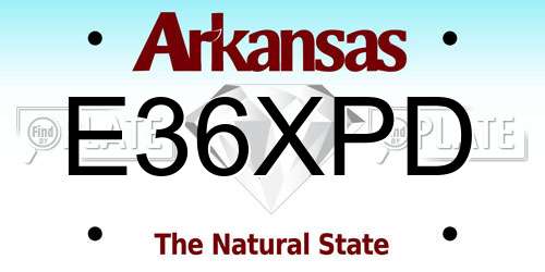 E36XPD Arkansas License Plate