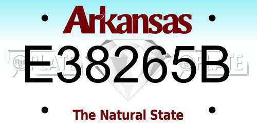 E38265B Arkansas License Plate