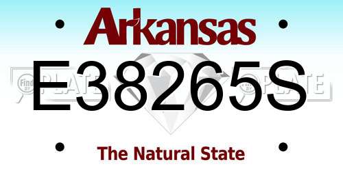 E38265S Arkansas License Plate