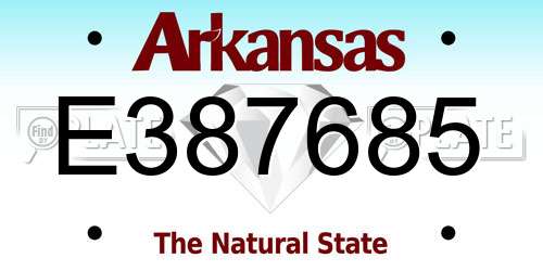 E387685 Arkansas License Plate
