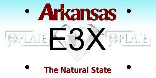 E3X Arkansas License Plate