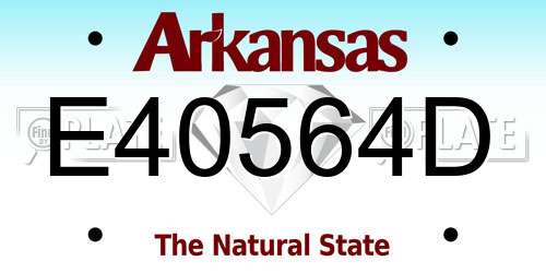 E40564D Arkansas License Plate