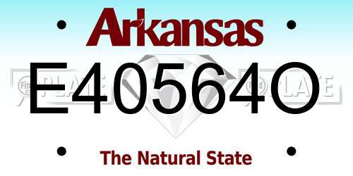 E40564O Arkansas License Plate