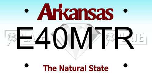 E40MTR Arkansas License Plate