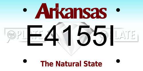 E4155I Arkansas License Plate