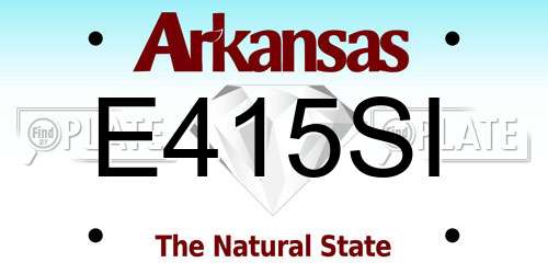 E415SI Arkansas License Plate