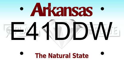 E41DDW Arkansas License Plate