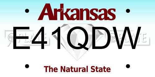 E41QDW Arkansas License Plate
