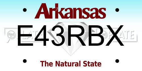 E43RBX Arkansas License Plate