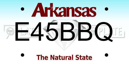 E45BBQ Arkansas License Plate