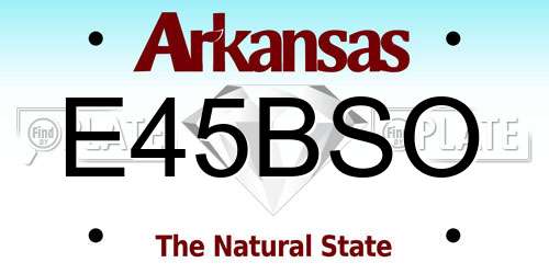 E45BSO Arkansas License Plate