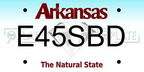 E45SBD Arkansas License Plate